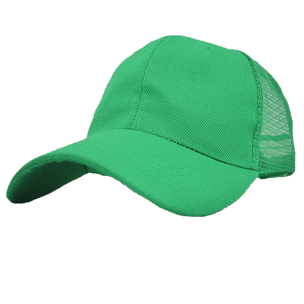 Unisex Trucker Mesh Back Cool Solid Baseball Cap Sun Visor Blank Hats