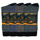 Men's Winter Thermal Heated Boots Warm Work Cotton Crew Socks Size 10-13