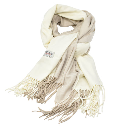 Womens Solid 2 Tones Winter Scarf Cashmere Feel Oversized Large Shawl Wrap