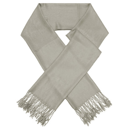 Women's Large Soft Silky Pashmina Shawl Wrap Plain Solid Wedding Scarf