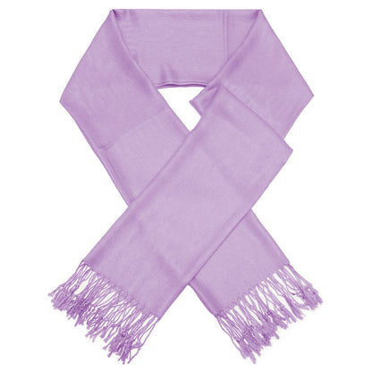 Women's Large Soft Silky Pashmina Shawl Wrap Plain Solid Wedding Scarf