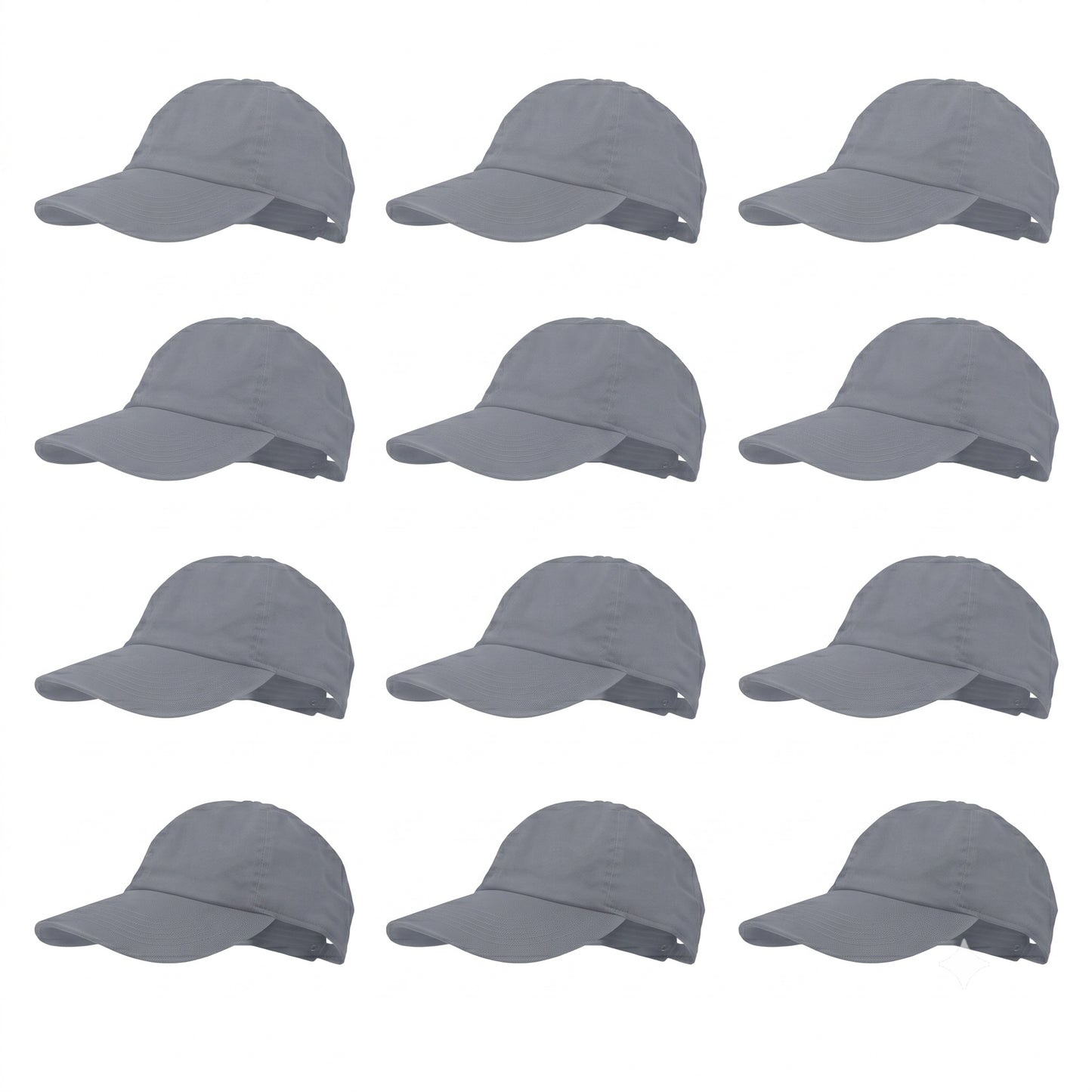 12-Pack Lot Classic 100% Cotton Plain Blank Baseball Cap Low Profile Dad Hat Buckle Adjustable Caps