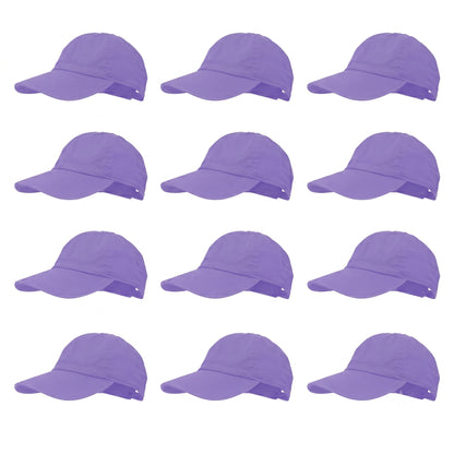 12-Pack Lot Classic 100% Cotton Plain Blank Baseball Cap Low Profile Dad Hat Buckle Adjustable Caps