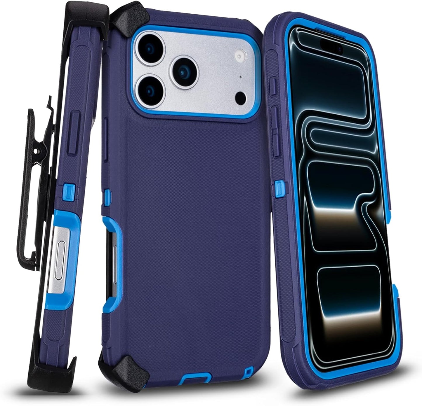 Heavy Duty Shockproof Holster Case For Apple iPhone 17 17e Air 16e 16 15 Plus 14 13 12 Pro Max Cover with Belt Clip