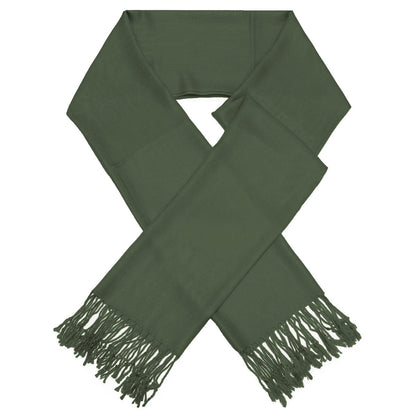 Women's Large Soft Silky Pashmina Shawl Wrap Plain Solid Wedding Scarf