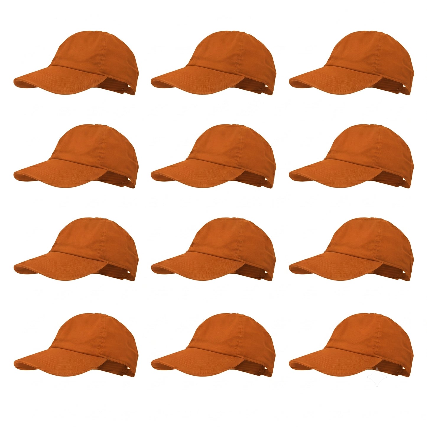 12-Pack Lot Classic 100% Cotton Plain Blank Baseball Cap Low Profile Dad Hat Buckle Adjustable Caps