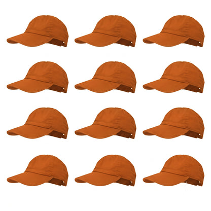 12-Pack Lot Classic 100% Cotton Plain Blank Baseball Cap Low Profile Dad Hat Buckle Adjustable Caps