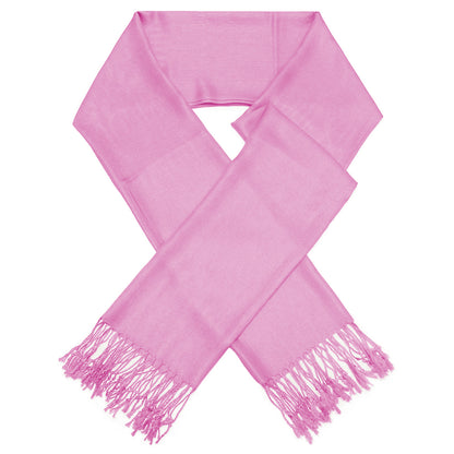 Women's Large Soft Silky Pashmina Shawl Wrap Plain Solid Wedding Scarf
