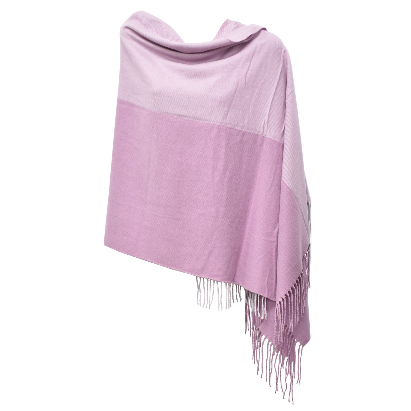 Womens Solid 2 Tones Winter Scarf Cashmere Feel Oversized Large Shawl Wrap
