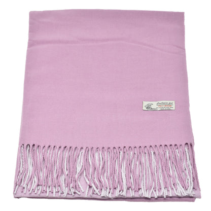 Womens Solid 2 Tones Winter Scarf Cashmere Feel Oversized Large Shawl Wrap