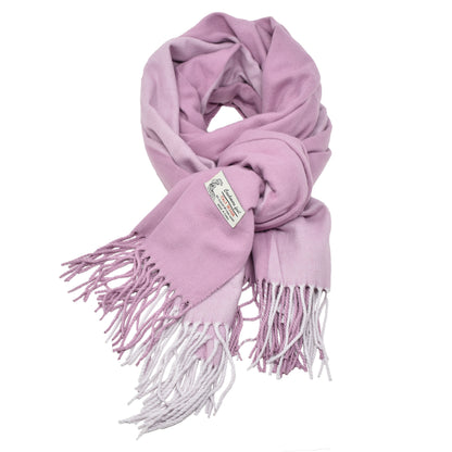 Womens Solid 2 Tones Winter Scarf Cashmere Feel Oversized Large Shawl Wrap