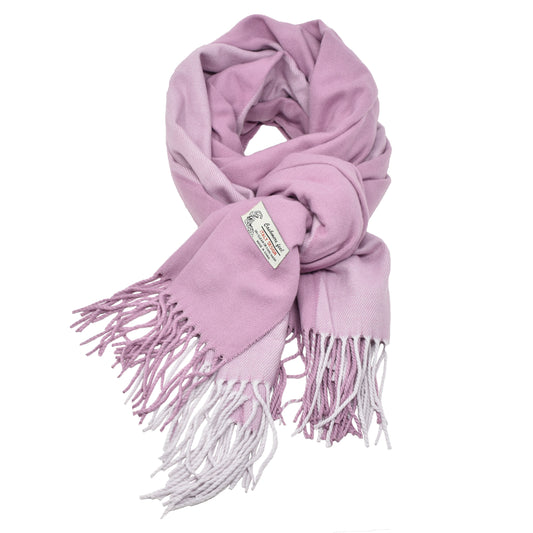 Womens Solid 2 Tones Winter Scarf Cashmere Feel Oversized Large Shawl Wrap