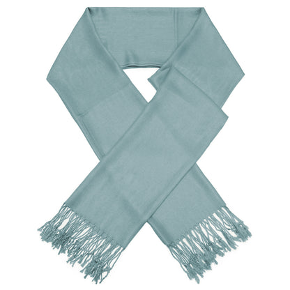 Women's Large Soft Silky Pashmina Shawl Wrap Plain Solid Wedding Scarf