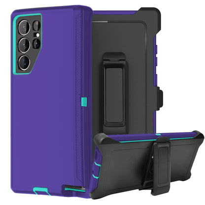 For Samsung Galaxy S26 S25 S24 S23 S22 S21 Plus Ultra Heavy Duty Shockproof Holster Case Cover with Belt Clip