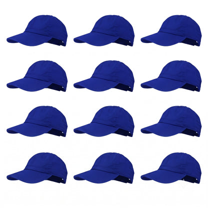 12-Pack Lot Classic 100% Cotton Plain Blank Baseball Cap Low Profile Dad Hat Buckle Adjustable Caps