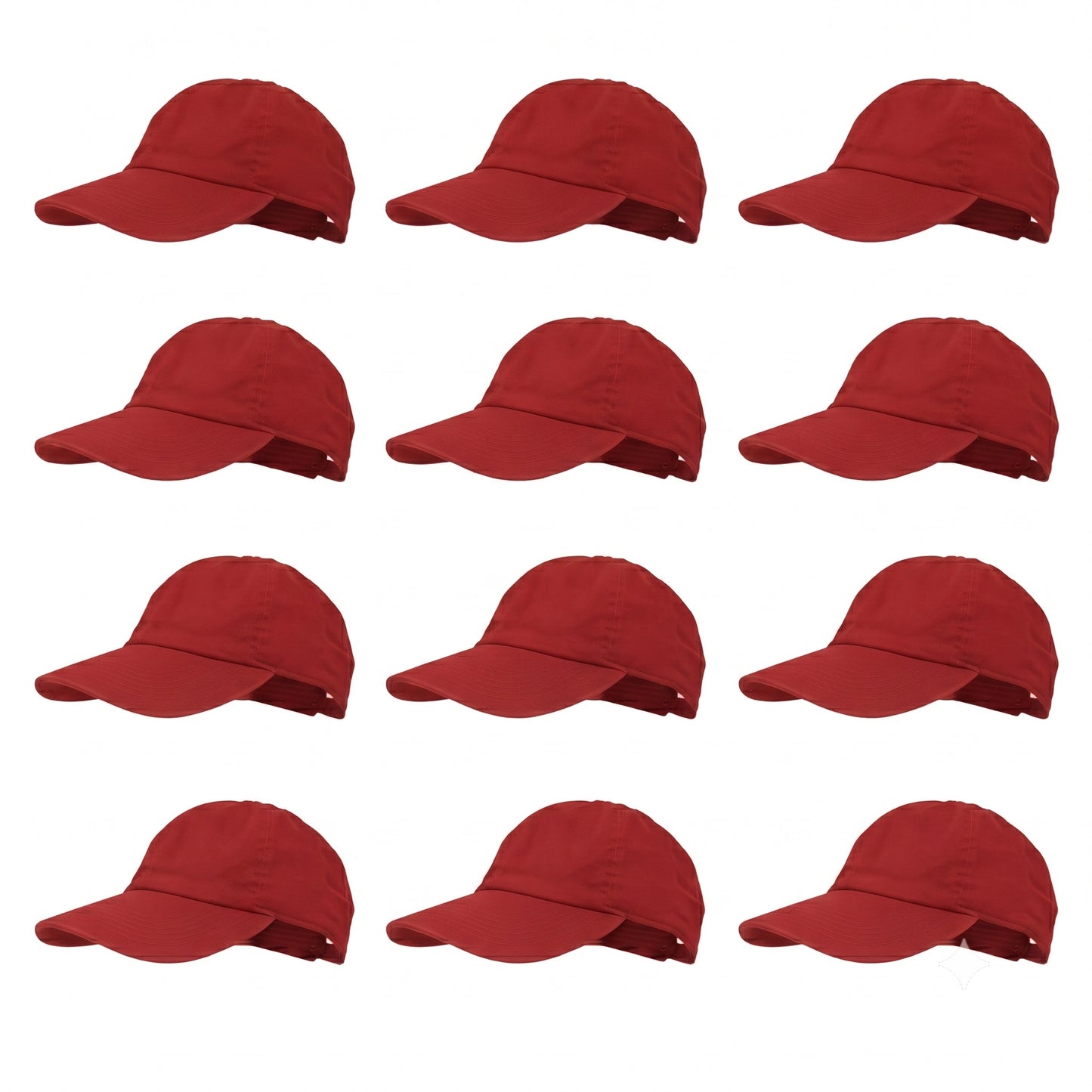 12-Pack Lot Classic 100% Cotton Plain Blank Baseball Cap Low Profile Dad Hat Buckle Adjustable Caps