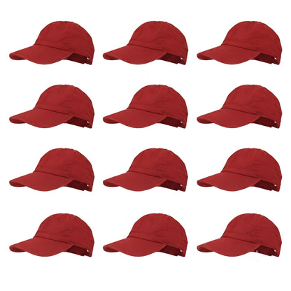 12-Pack Lot Classic 100% Cotton Plain Blank Baseball Cap Low Profile Dad Hat Buckle Adjustable Caps