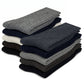 Glory Max 5 Pairs Men Premium Knit Mid-Calf Crew Dress Socks Multi Colors with Cashmere Blend Size 10-13