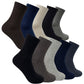 Glory Max 5 Pairs Men Premium Knit Mid-Calf Crew Dress Socks Multi Colors with Cashmere Blend Size 10-13