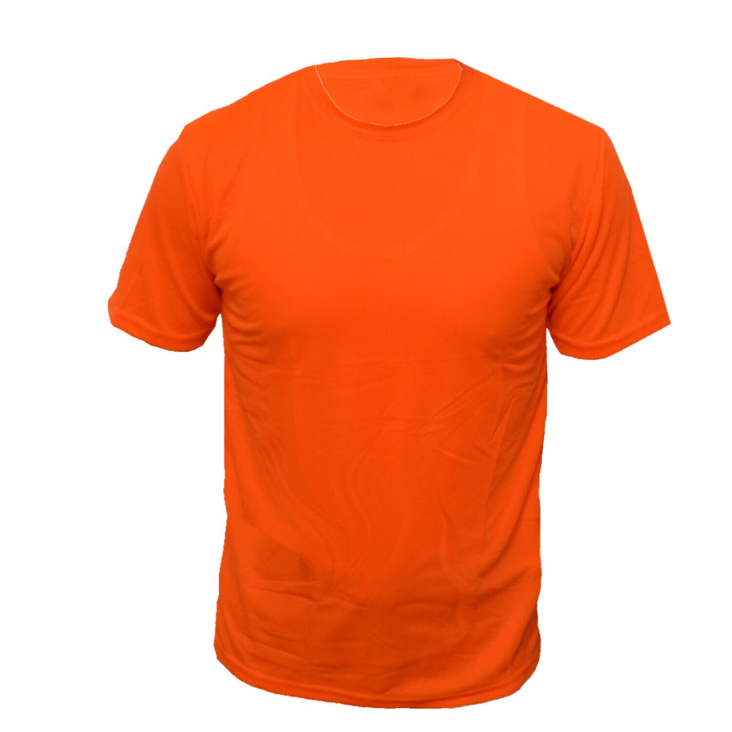 Men's High Visibility Safety Work Hi-Vis T Shirts Short Sleeve Green Orange 2 Pieces
