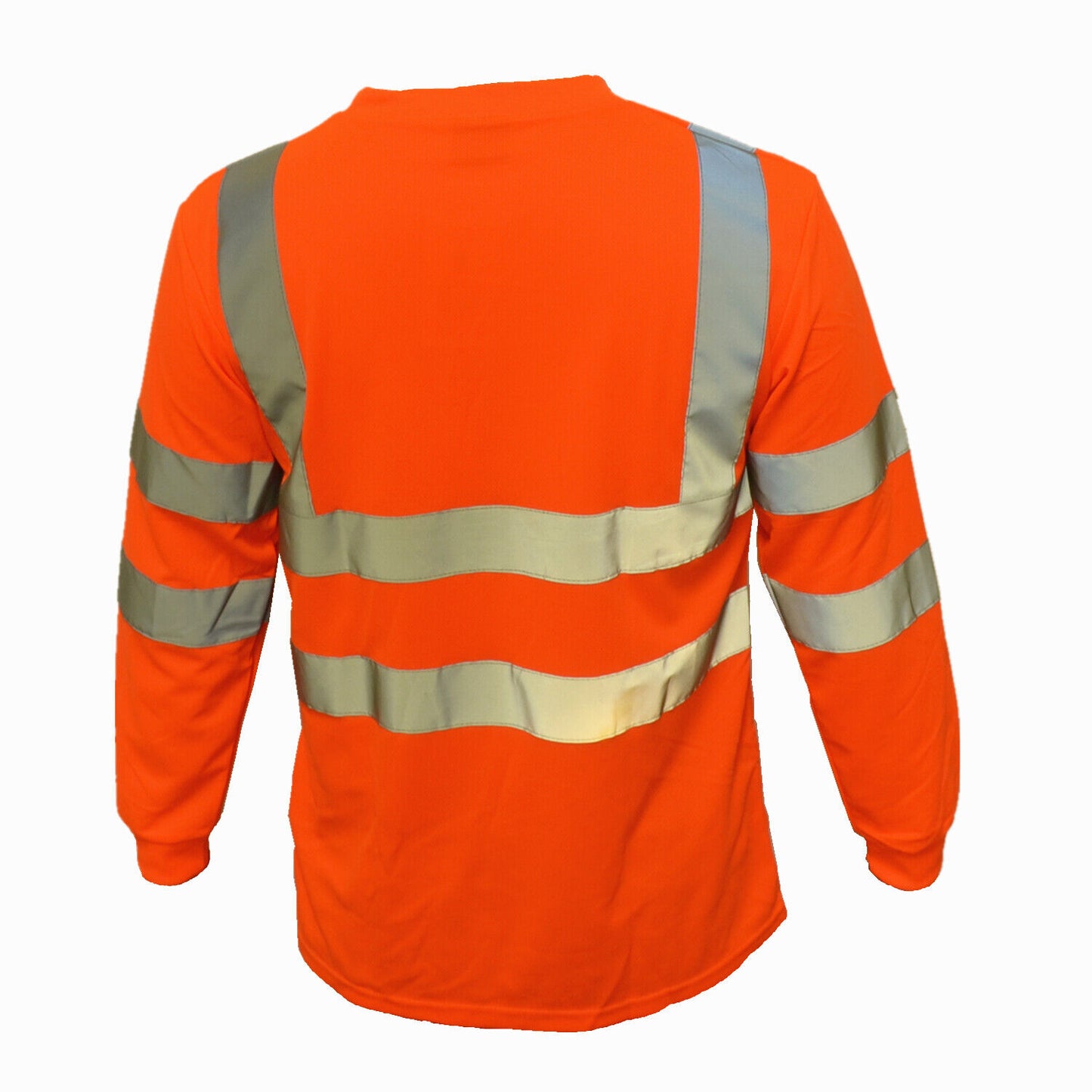 Men's High Visibility Safety Work T Shirts Long Sleeve Reflective Tape Class 3 2 Pieces