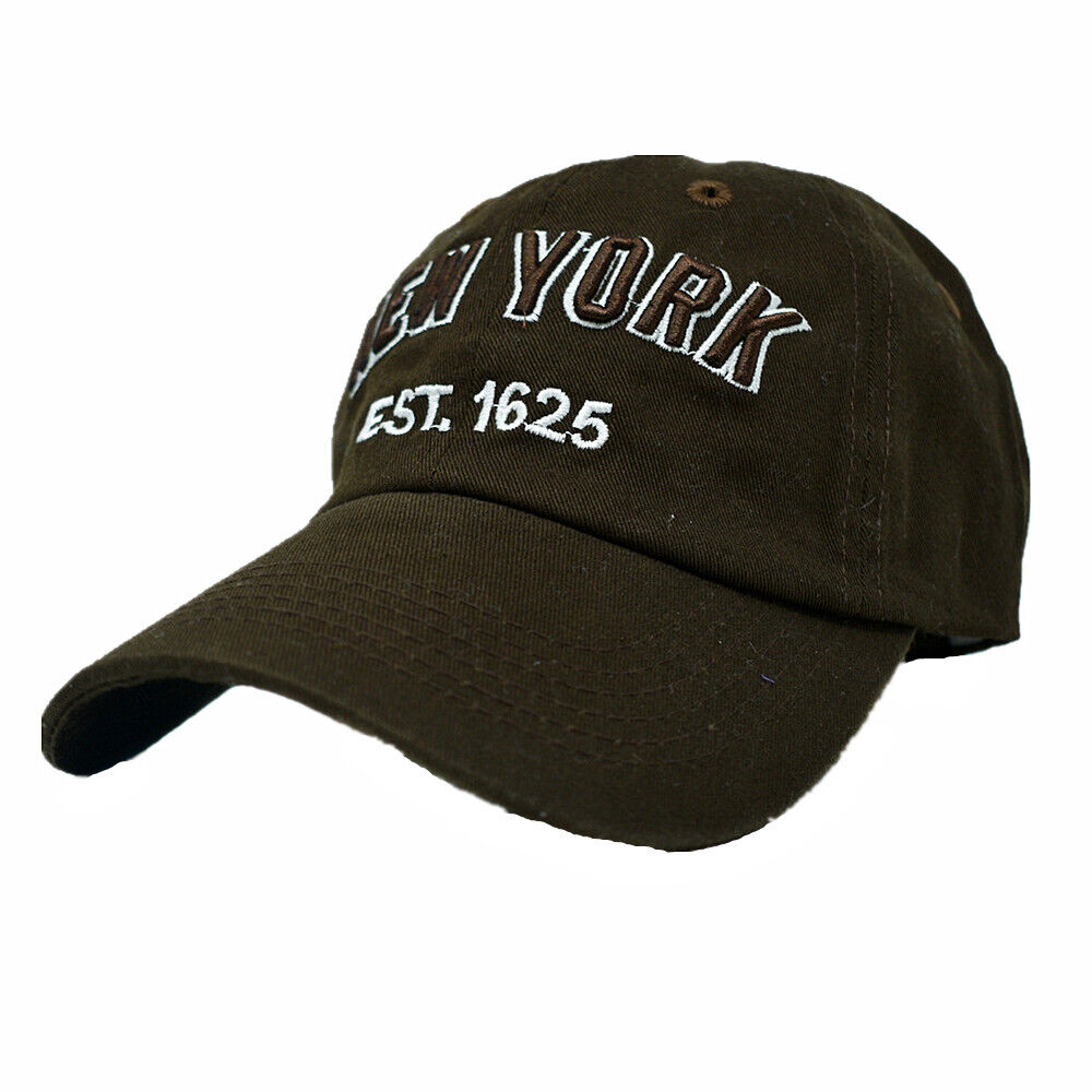 Unisex Polo Style Baseball Vintage Washed Cotton Dad Cap NY Est.1625 Hat