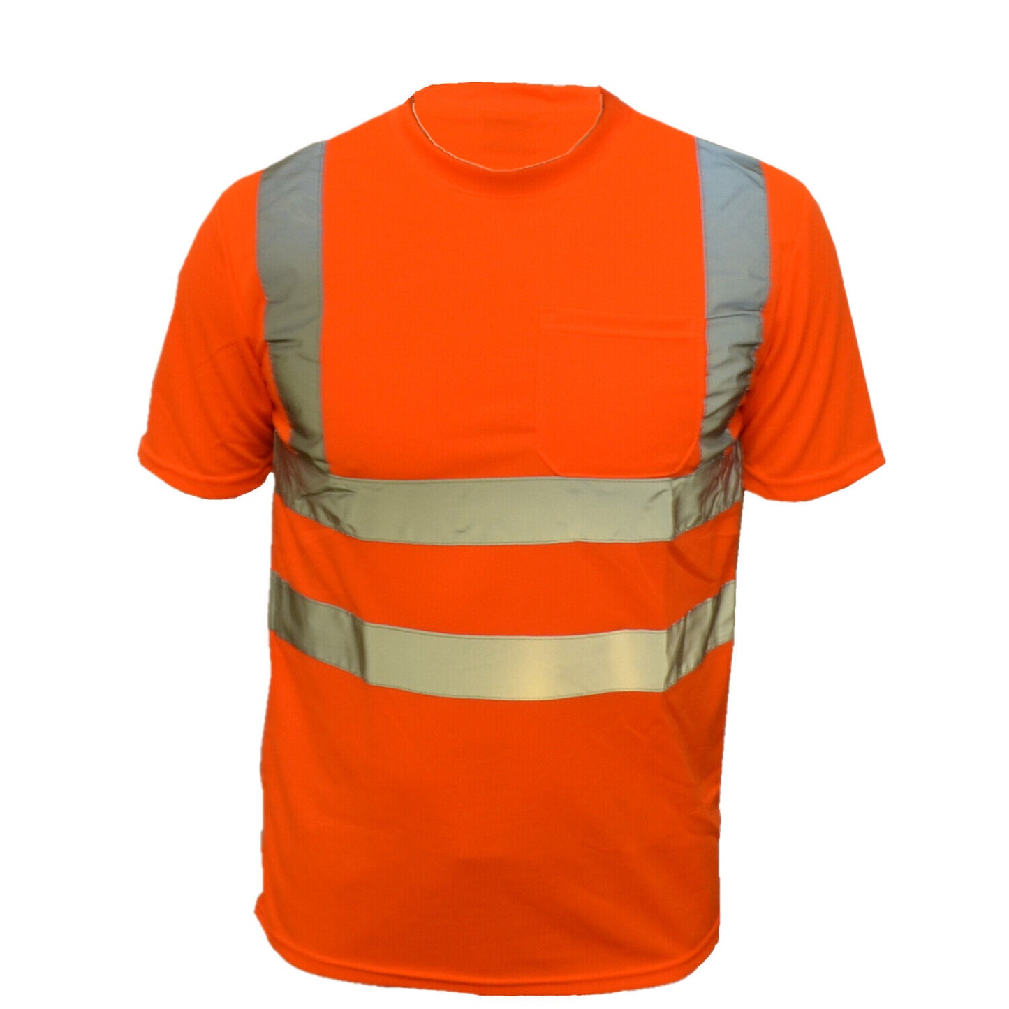 Men's High Visibility Safety Work T Shirts Short Sleeve Reflective Tape Class 2 2 Pieces