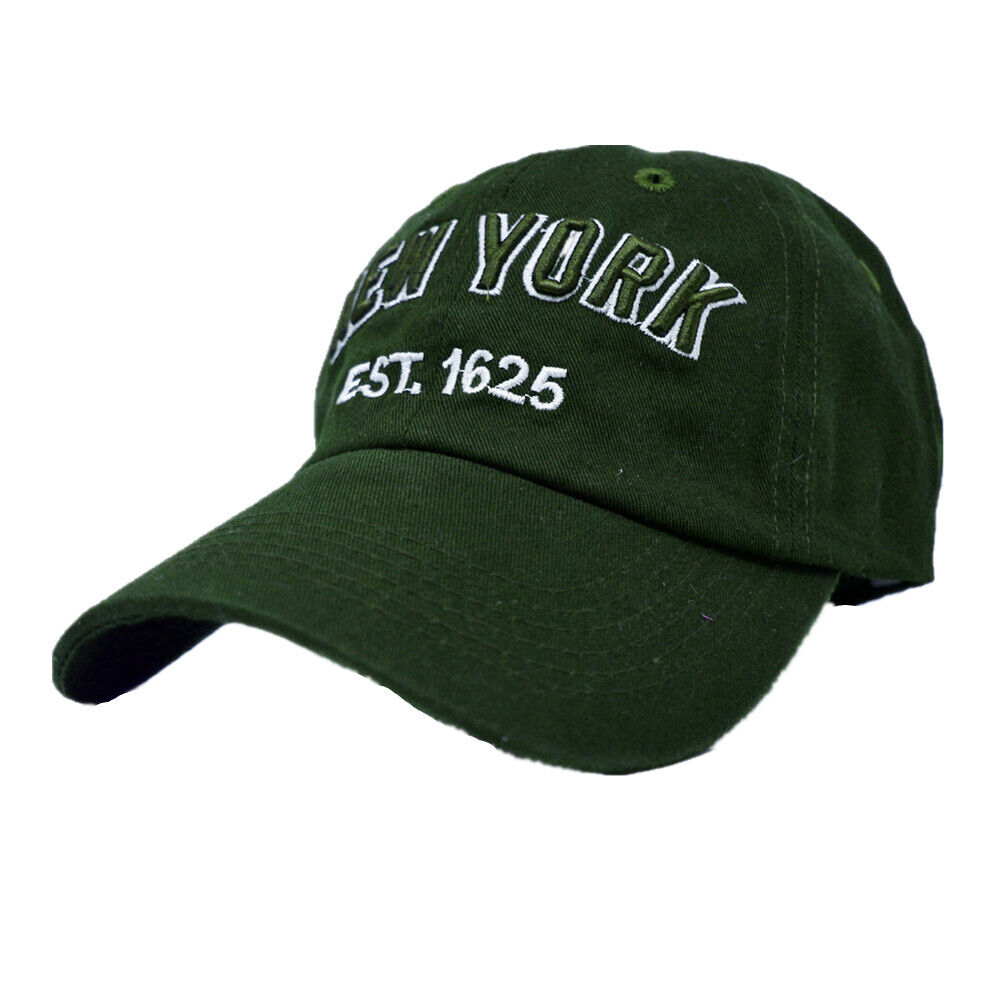 Unisex Polo Style Baseball Vintage Washed Cotton Dad Cap NY Est.1625 Hat