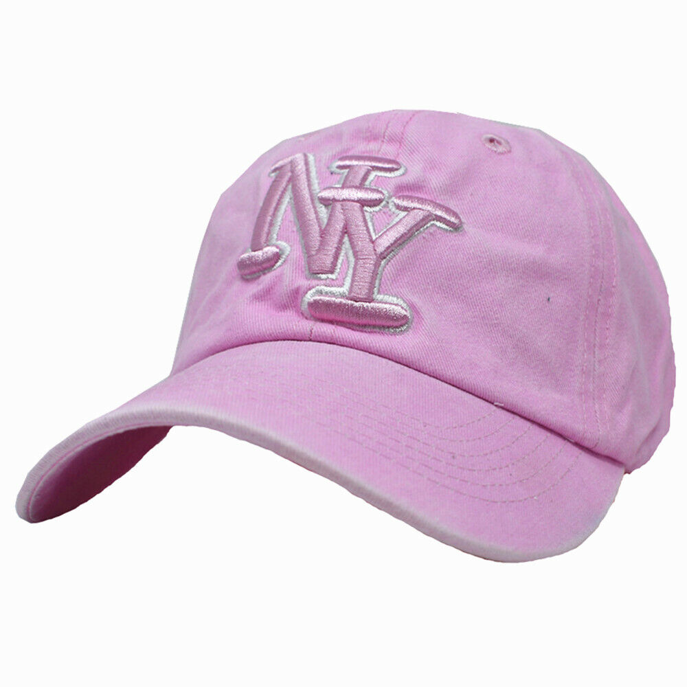 Unisex Polo Style Baseball Vintage Washed Cotton Dad Cap NY Casual Hat