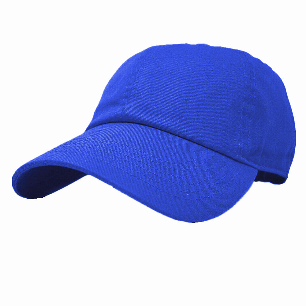 Unisex Baseball Cap Polo Style Solid Plain 100% Cotton Blank Dad Hats