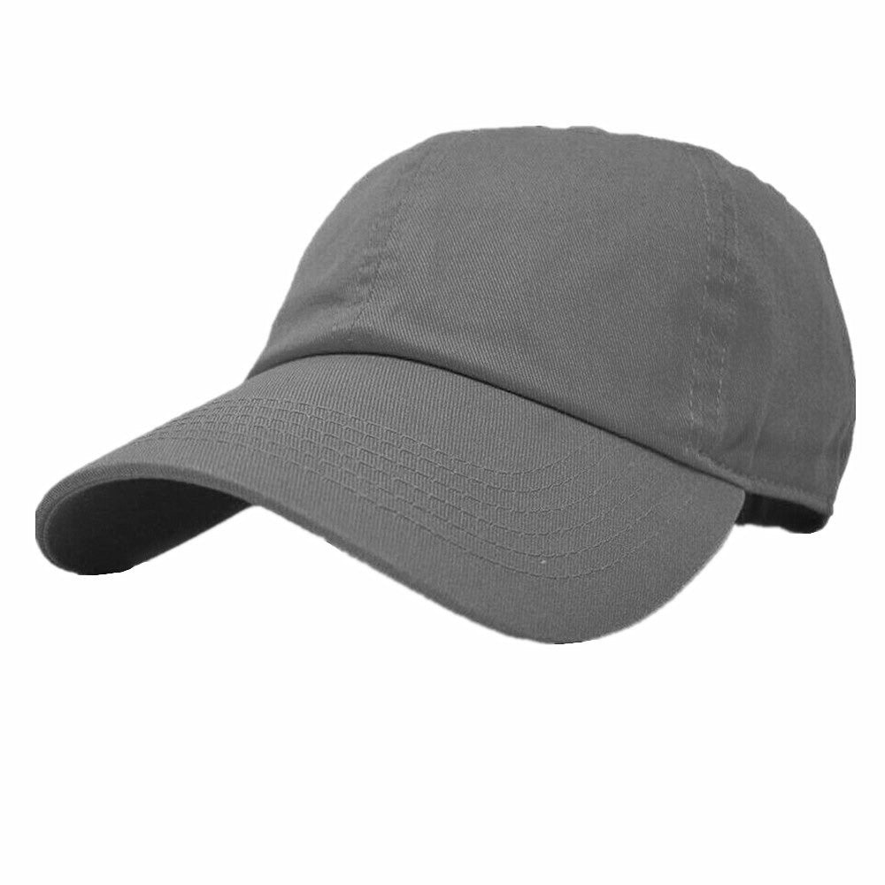 Unisex Baseball Cap Polo Style Solid Plain 100% Cotton Blank Dad Hats