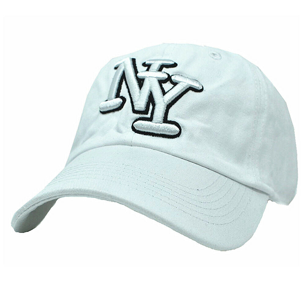 Unisex Polo Style Baseball Vintage Washed Cotton Dad Cap NY Casual Hat