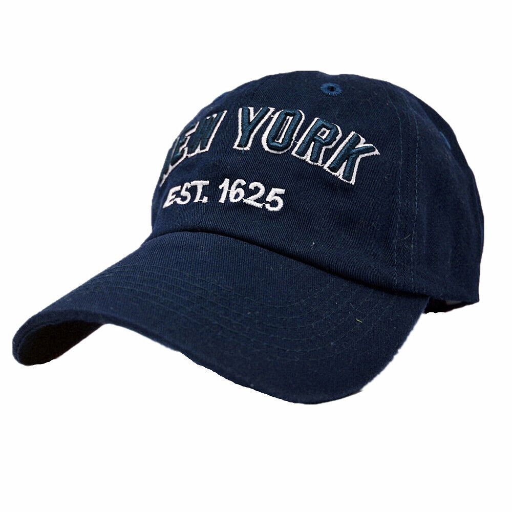 Unisex Polo Style Baseball Vintage Washed Cotton Dad Cap NY Est.1625 Hat