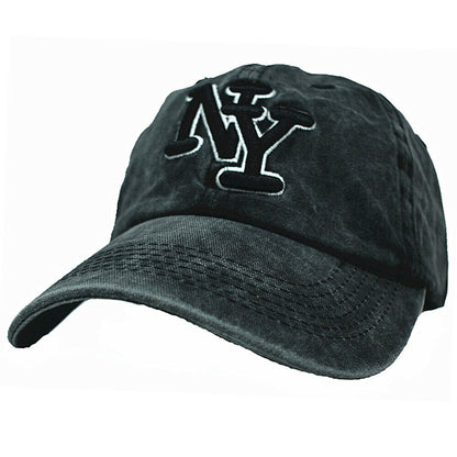 Unisex Polo Style Baseball Vintage Washed Cotton Dad Cap NY Casual Hat