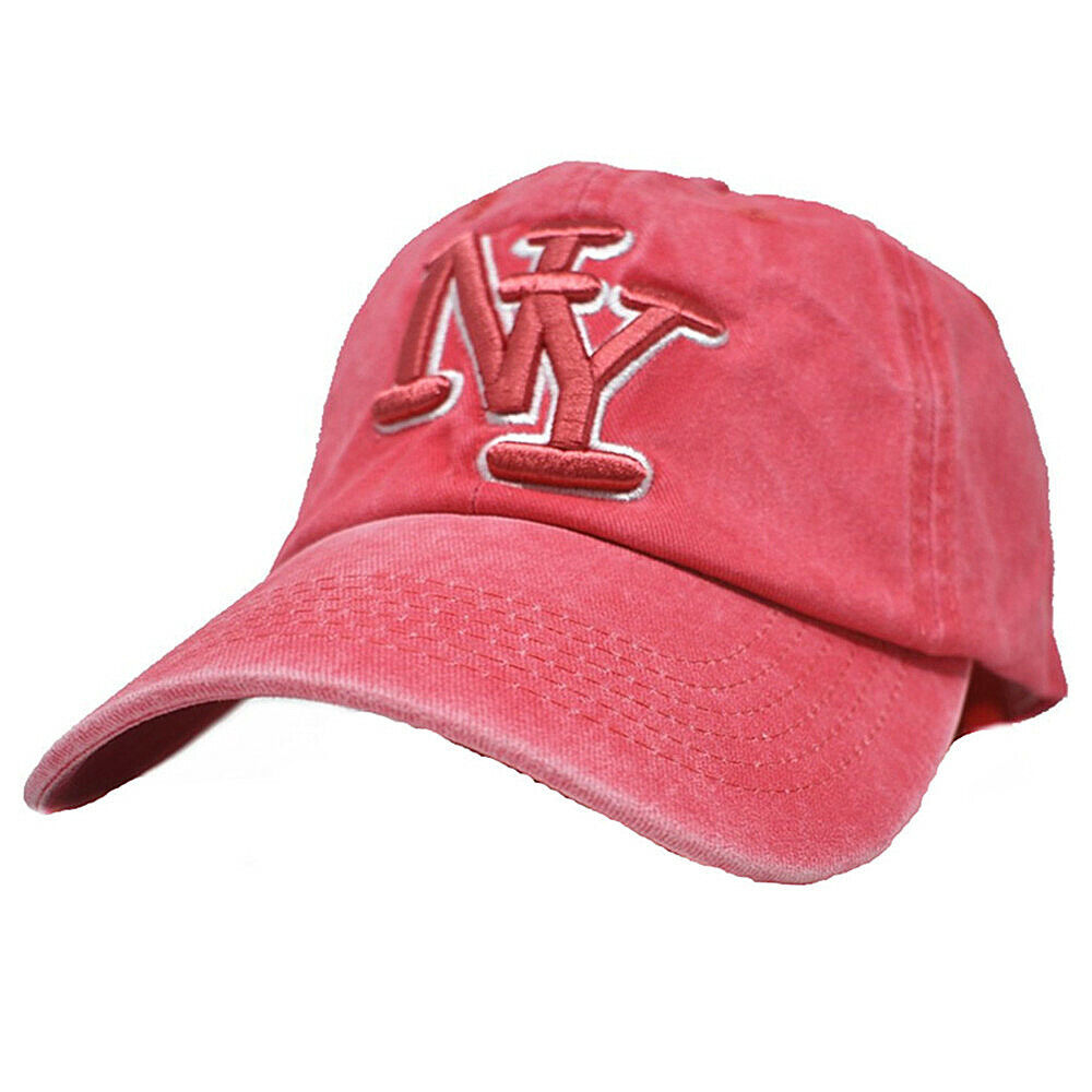 Unisex Polo Style Baseball Vintage Washed Cotton Dad Cap NY Casual Hat
