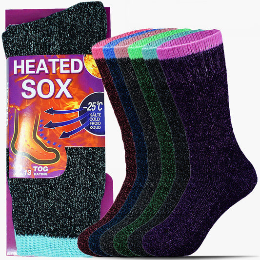 Women's Winter Heavy Duty Thermal Warm Heated Sox Boots Crew Socks 9-11