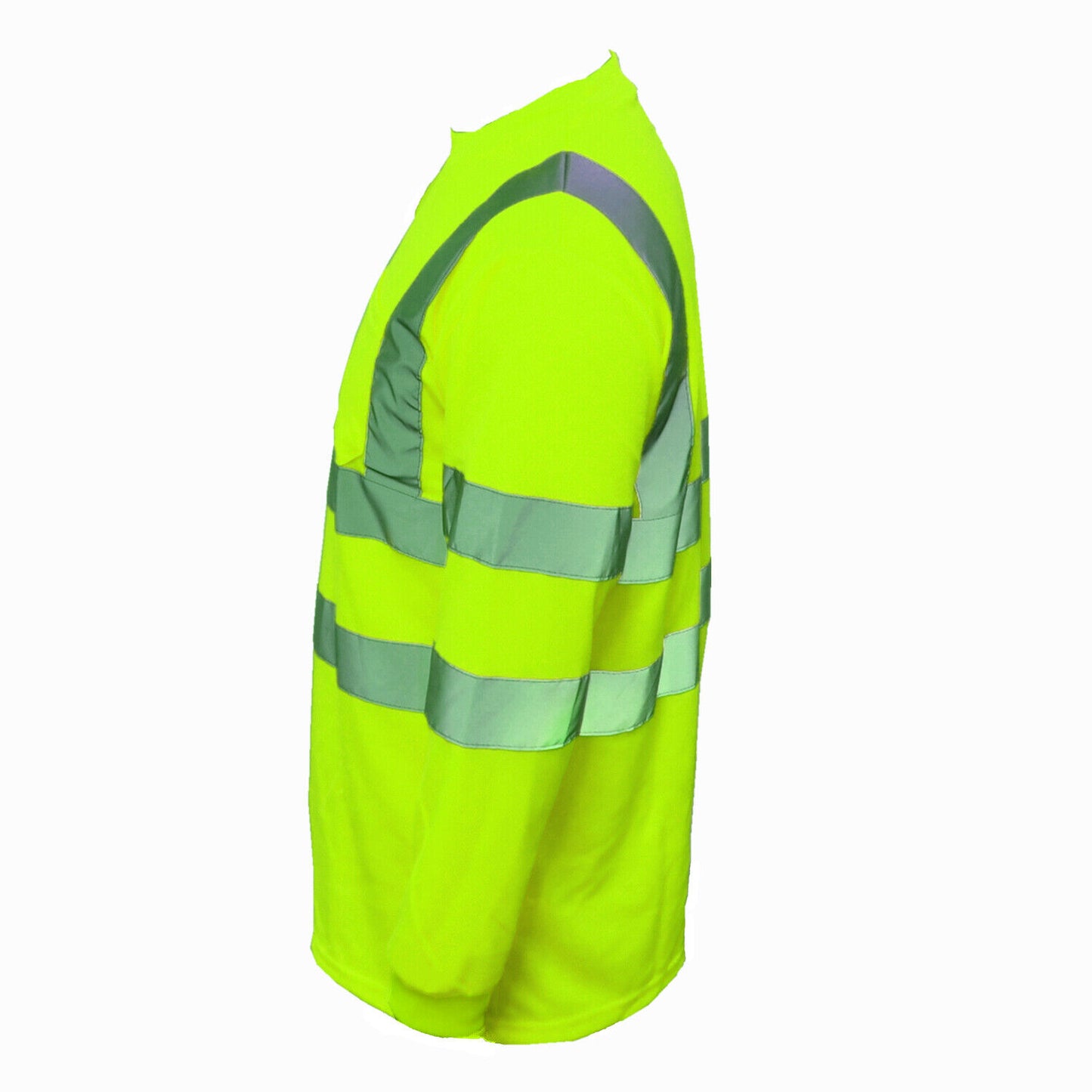 Men's High Visibility Safety Work T Shirts Long Sleeve Reflective Tape Class 3 2 Pieces