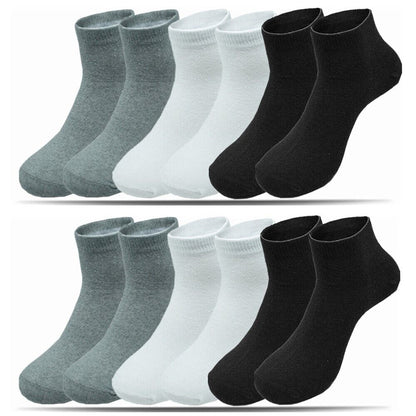Men's Casual Cotton Solid Classic Sports Socks Ankle Low Cut Size 9-13