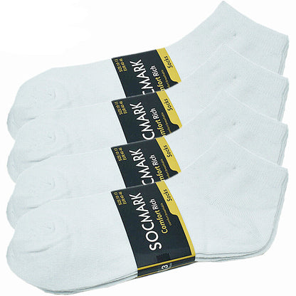 Men's Casual Cotton Solid Classic Sports Socks Ankle Low Cut Size 9-13