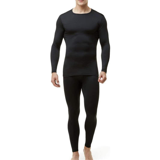 Men's Winter Microfiber Thermal Fleece Lined Ultra Soft Long Johns Underwear Set