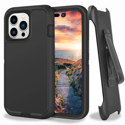 For Apple iPhone 15 Pro Max Plus Heavy Duty Shockproof Holster Case Cover with Belt Clip