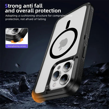 For Apple iPhone 16 16e 15 Plus 15 14 13 Pro Max Shockproof Magnetic Case Dual-Layer Compatible With MagSafe Cover