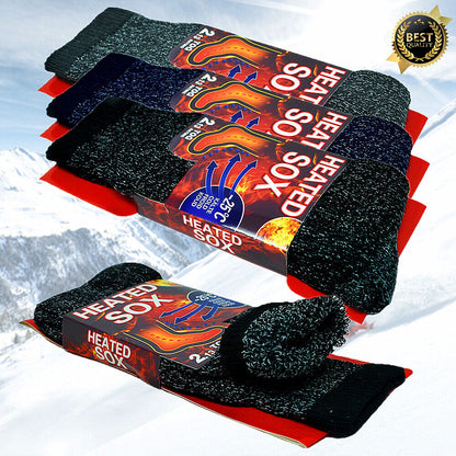 Men's Winter Thermal Heated Boots Warm Heavy Duty Crew Socks Size 10-13