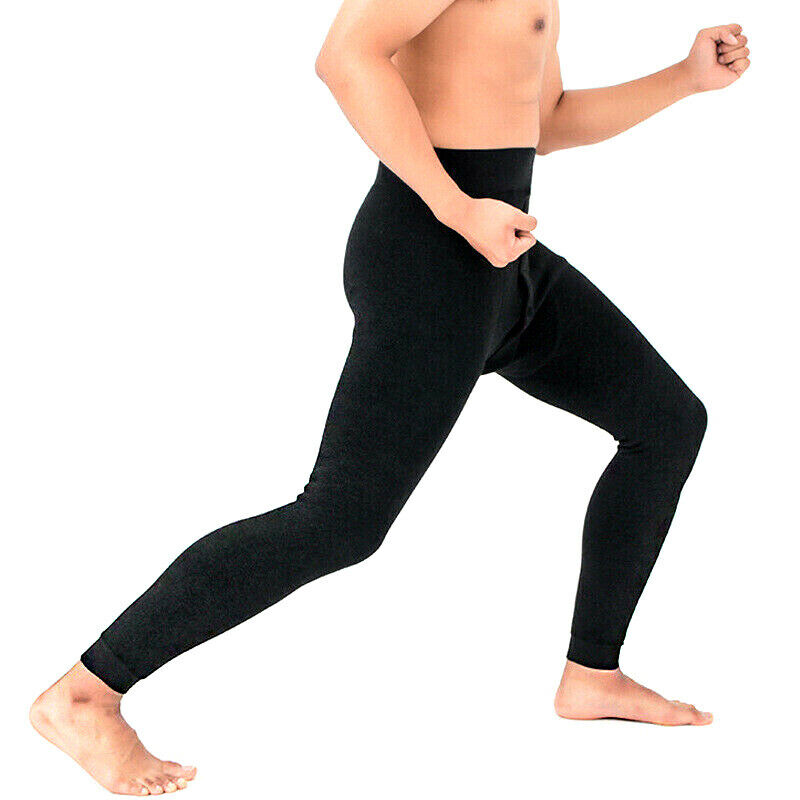 Men's Winter Fur Lined Elastic Extra Warm Thermal Long Johns Legging Underwear Pants