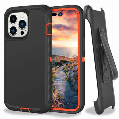 For Apple iPhone 15 Pro Max Plus Heavy Duty Shockproof Holster Case Cover with Belt Clip