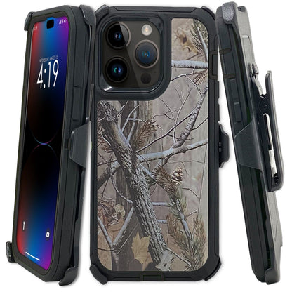 For Apple iPhone 16 16e Pro Max Plus Heavy Duty Shockproof Holster Case Cover with Belt Clip
