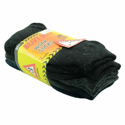 Men's Winter Thermal Heated Boots Warm Wool Cotton Crew Socks Size 10-13