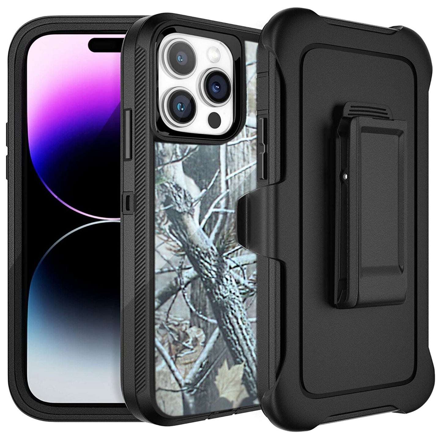 For Apple iPhone 14 14 Pro Max Plus Shockproof Holster Case Heavy Duty Cover with Belt Clip