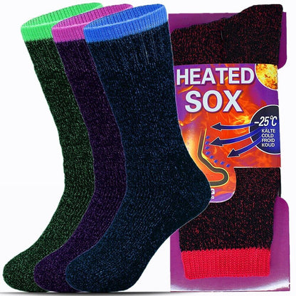 Women's Winter Heavy Duty Thermal Warm Heated Sox Boots Crew Socks 9-11