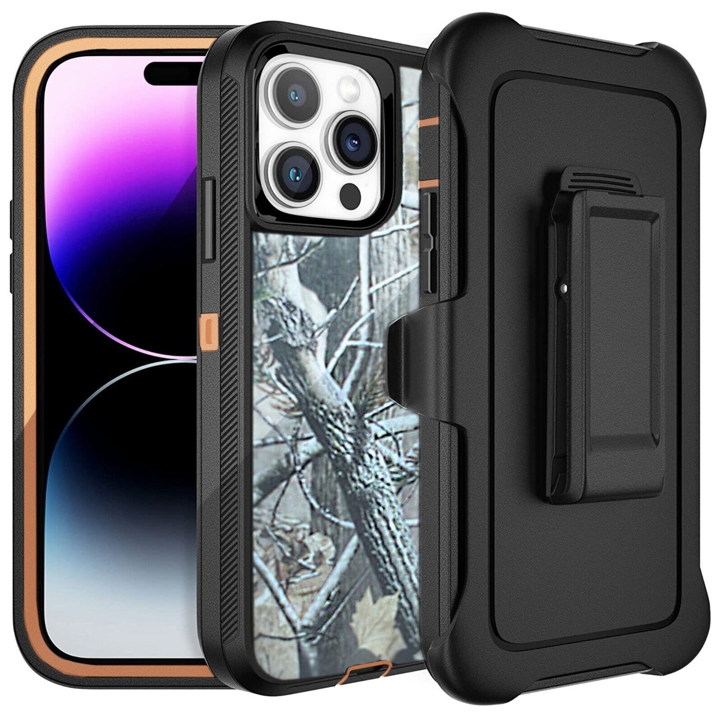 For Apple iPhone 14 14 Pro Max Plus Shockproof Holster Case Heavy Duty Cover with Belt Clip